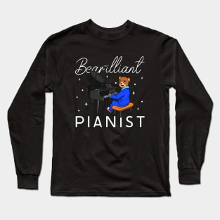 Bear-illiant pianist - Bear at the piano Long Sleeve T-Shirt